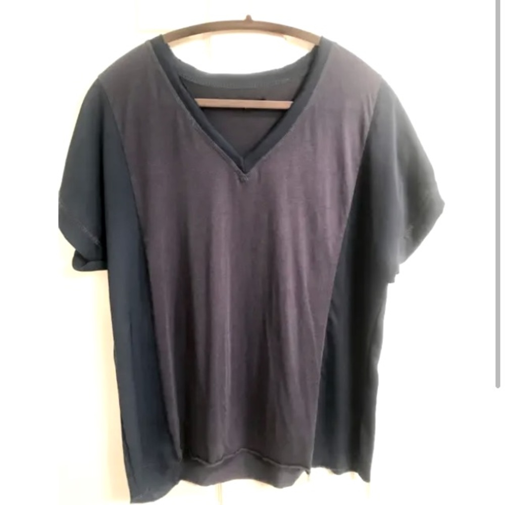 rag & bone Navy V-Neck Blouse